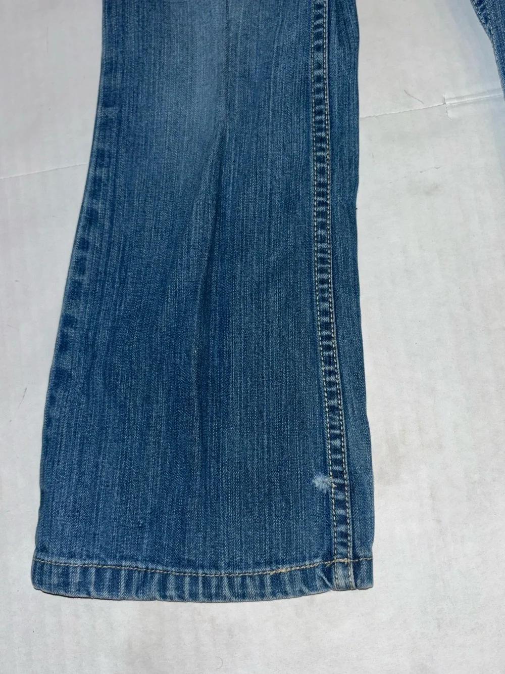Girls Denim Overalls with Pink Flower Embroidery - Kids